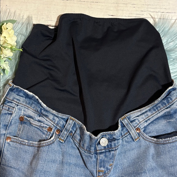 Abercrombie & Fitch Maternity The Ankle Straight Light Wash Jeans sz 2L - Picture 2 of 9